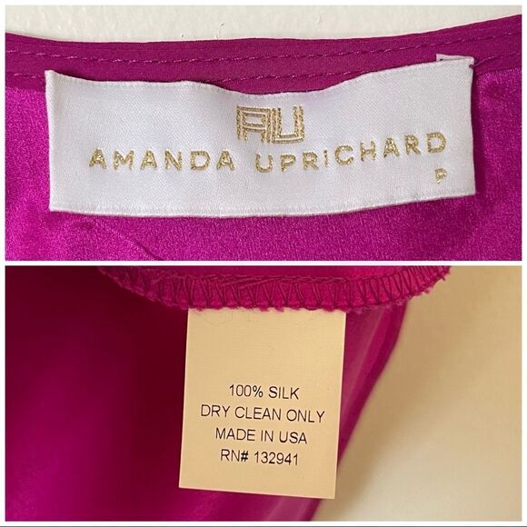 Amanda Uprichards Pink 100% Silk Mini dress X Small preowned - Picture 5 of 5